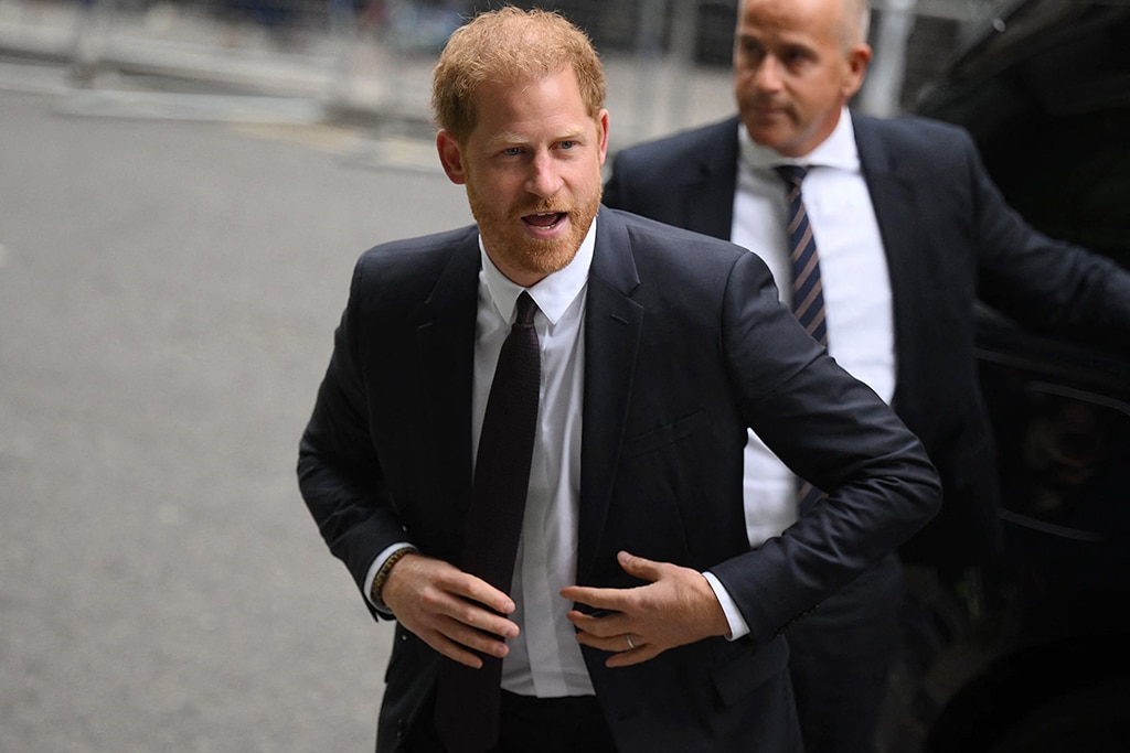 Britain's Prince Harry, Duke of Sussex, arrives to the Royal Courts of Justice, Britain's High Court, in central London.--AFP
