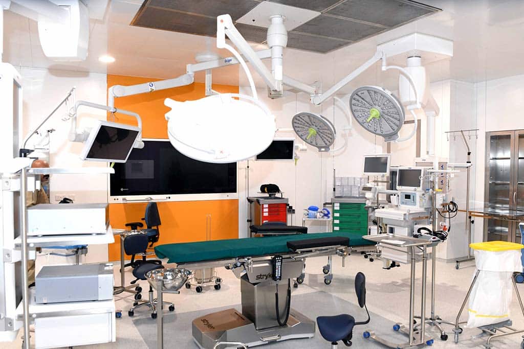 Robotic surgery team in Jaber Al-Ahmad Hospital