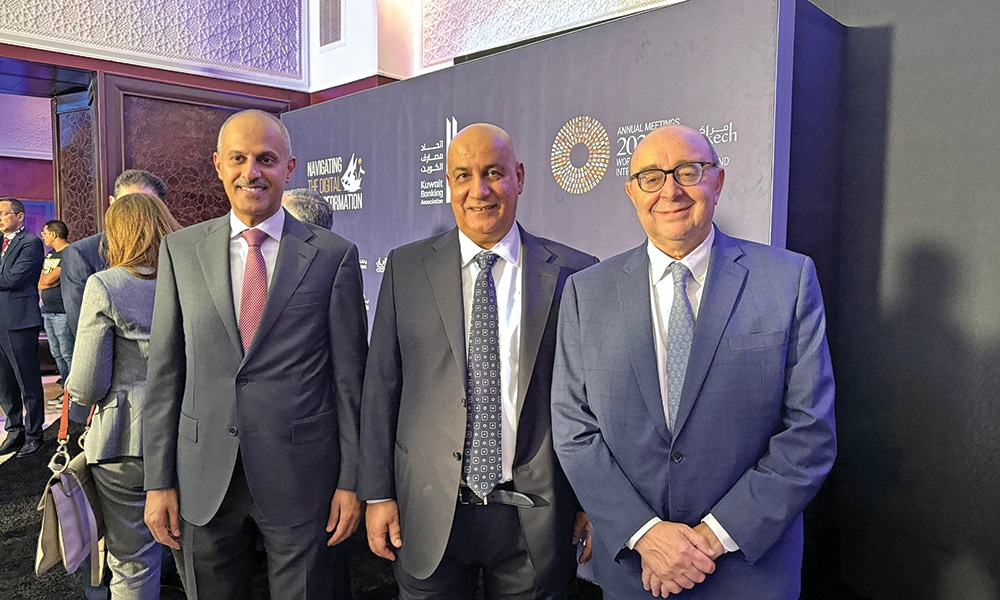 Salah Al-Fulaij, Sulaiman Al-Marzouq and CEO of the Group of foreign branches and companies.