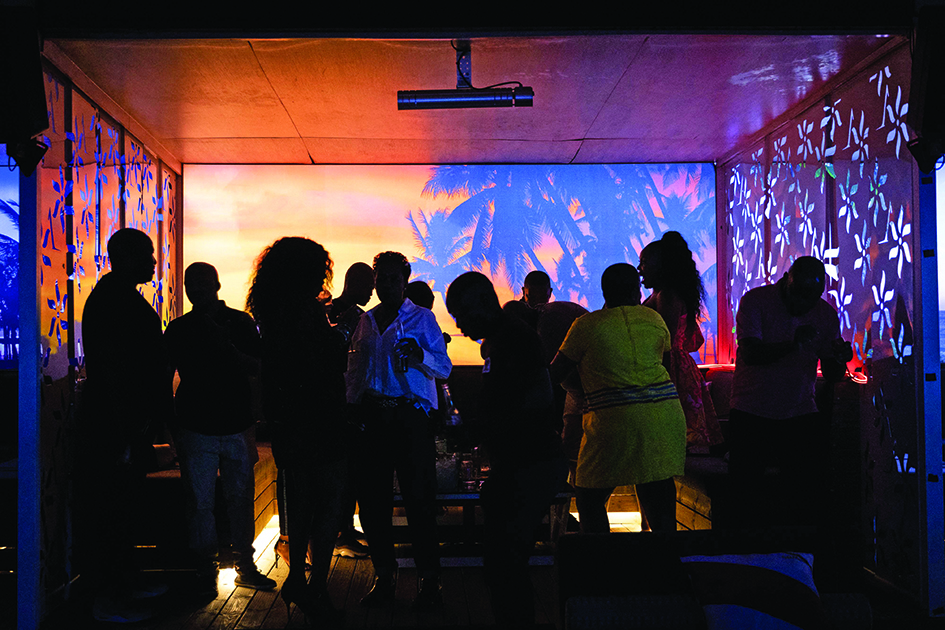 Customers dance in a nightclub during an amapiano party in Johannesburg.—AFP