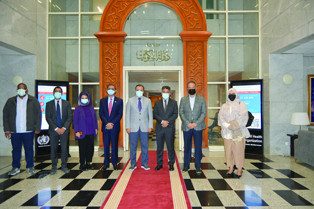 CAIRO: Dr Khaled Al-Saeed and his accompanying delegation in WHO's regional office in Cairo